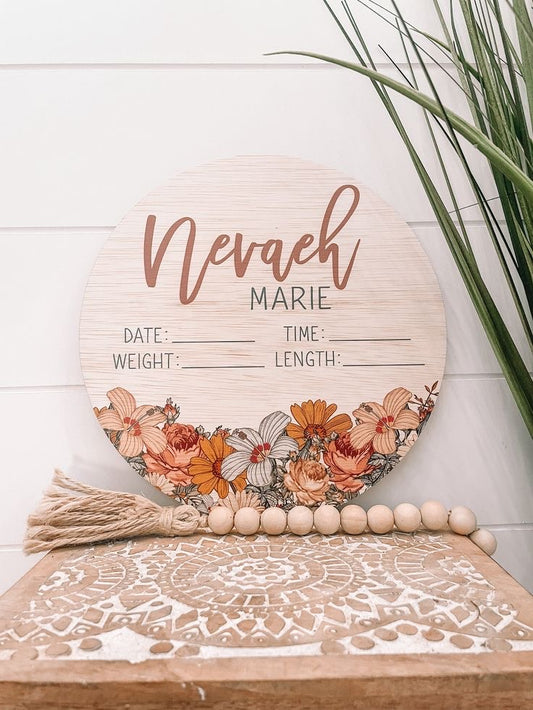 Birth Announcement Sign