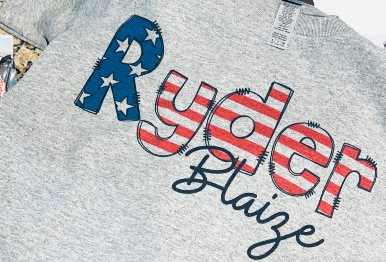 Patriotic Name Tees