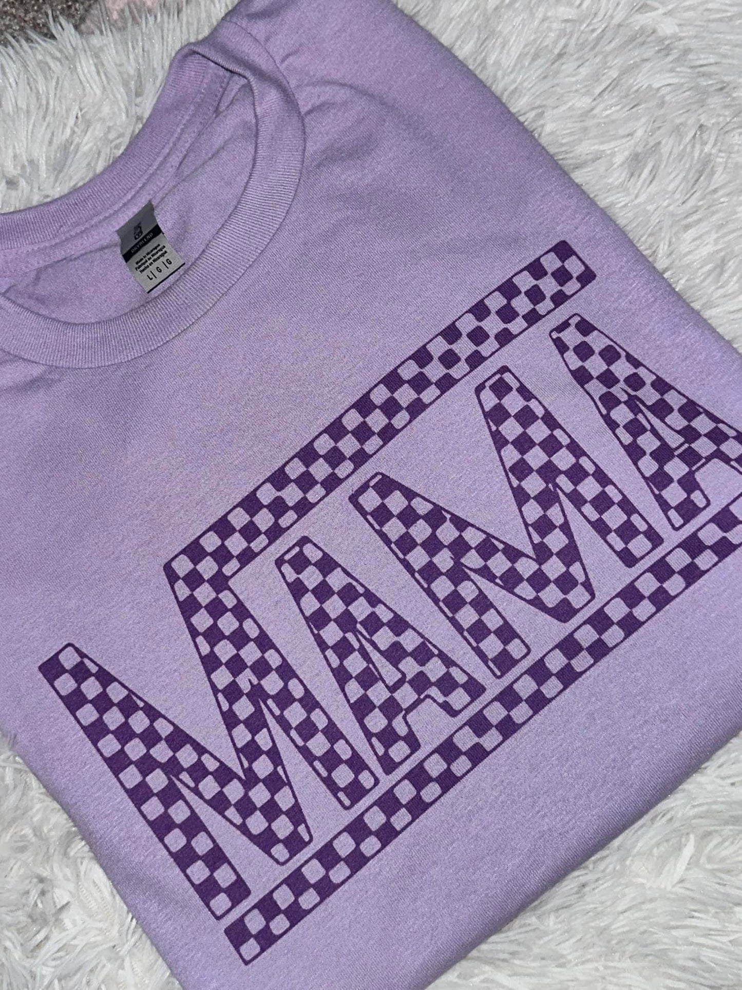 Mama Checkered Tee