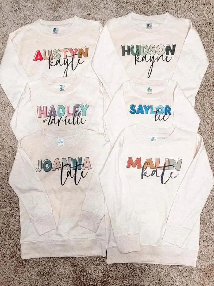 Custom Name Pullovers