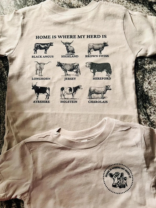 Toddler: Home is Where My Herd Is Tee