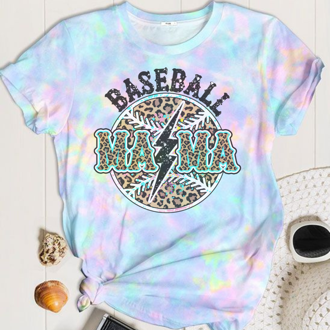 TieDye Baseball Mama Tee